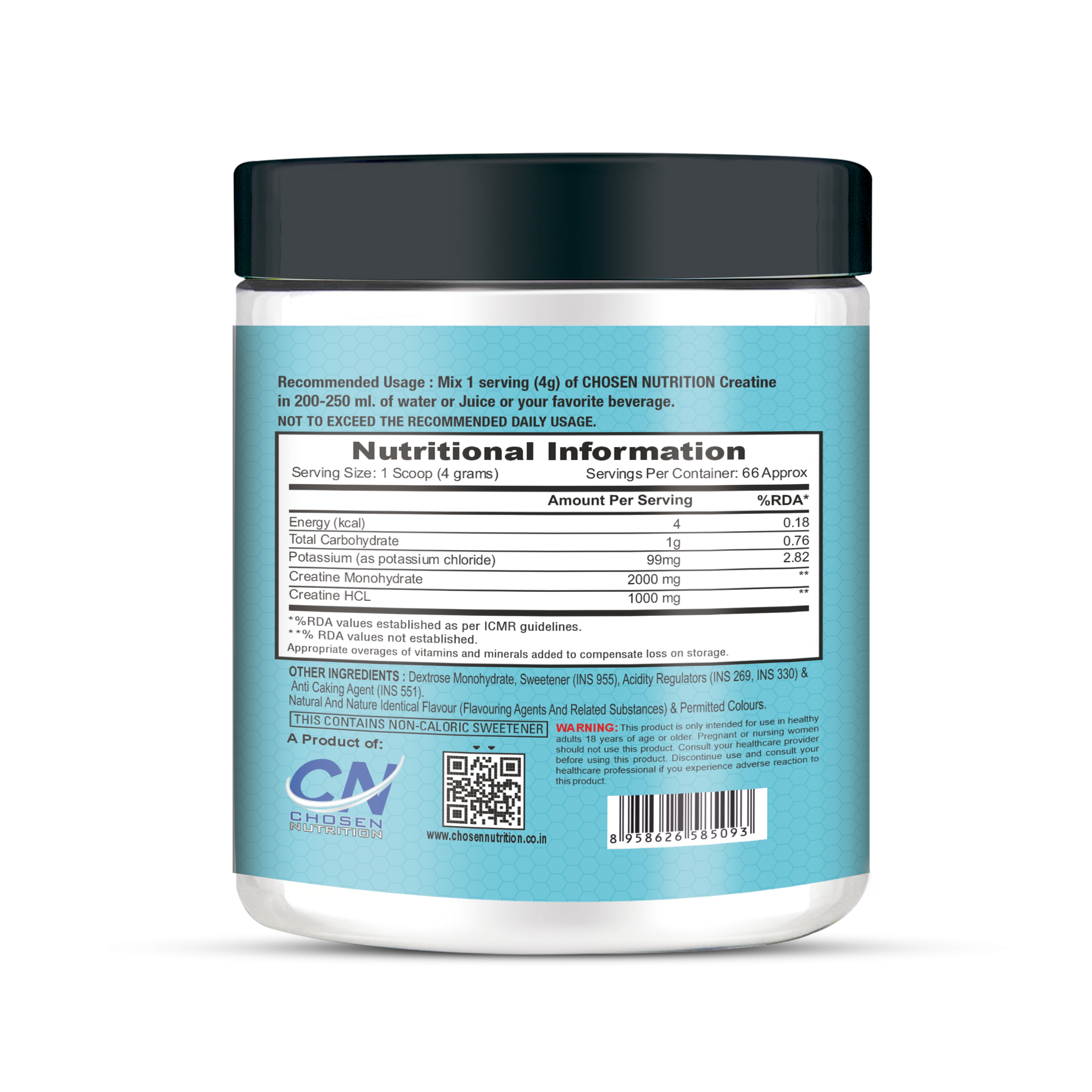 Chosen Nutrition Creatine Monohydrate & HCL Blend - Image 2